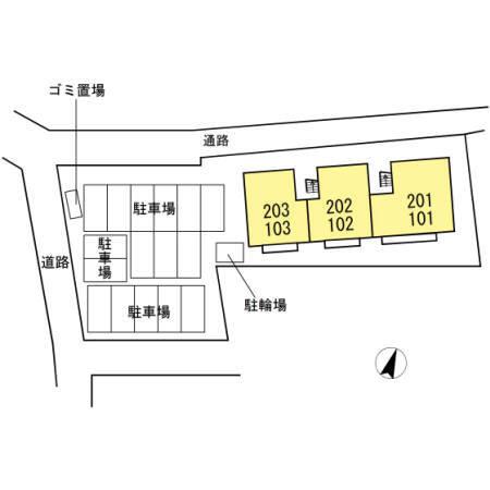 アルバート皆春（103） 駐車場