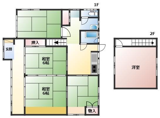 国見戸建て 間取り図画像