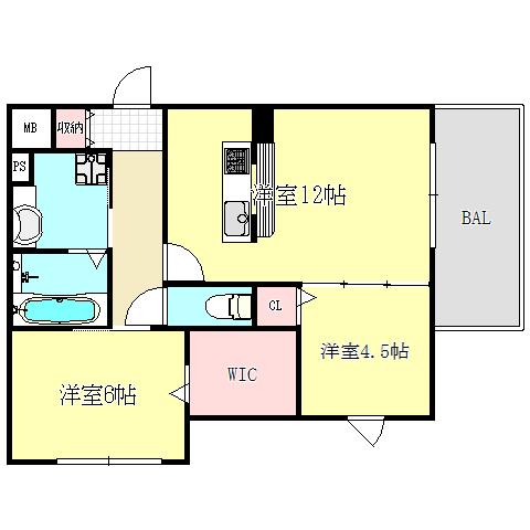 Ｄ−ｒｏｏｍ灘北通（101） 間取り図画像