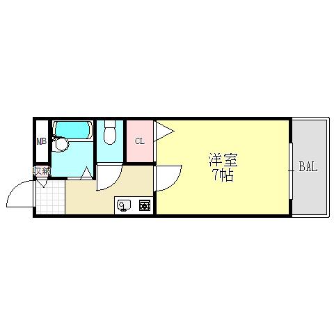 HU岩屋ハイツ（302） 間取り図画像