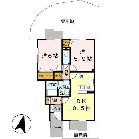 ヴェールフォンテーヌ（101） 間取り図画像