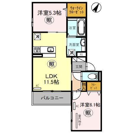 Premiere SAKURA（303） 間取り図画像