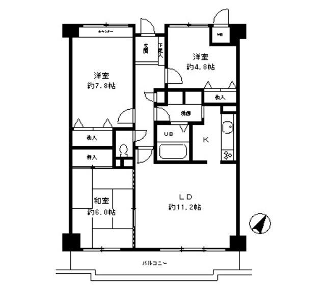 シャムロックコート西岡本（504） 間取り図画像