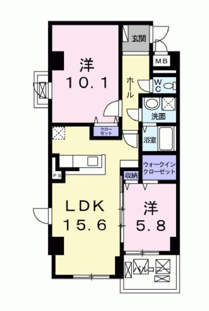 エアリーヒルズ芦屋（305） 間取り図画像