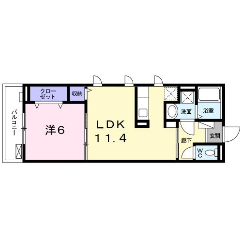 Ｔ’ｓキューブツー（202） 間取り図画像