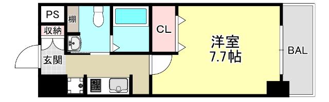 アーバンフラッツ王子公園（507） 間取り図画像