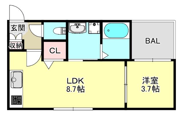 ハーモニーテラス青木Ⅲ（303） 間取り図画像