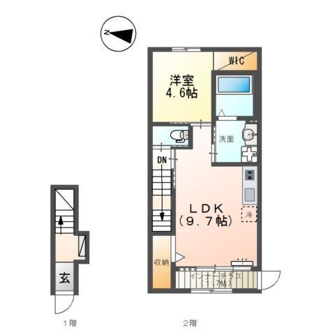 西宮市山口町下山口新築アパートT 間取り図画像