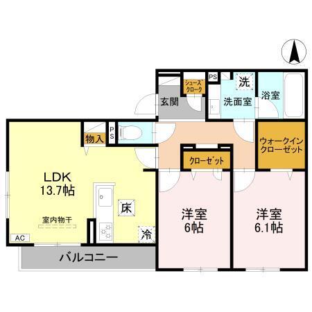 D-ROOM甲子園口（102） 間取り図画像