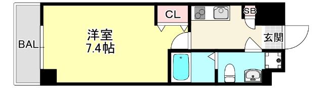 ＫＴＧ　ＲＥＳＩＤＥＮＣＥ　芦屋西（304） 間取り図画像