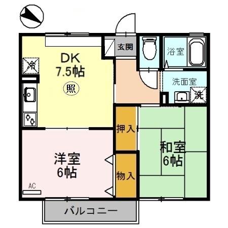 ハイツ平成（202） 間取り図画像