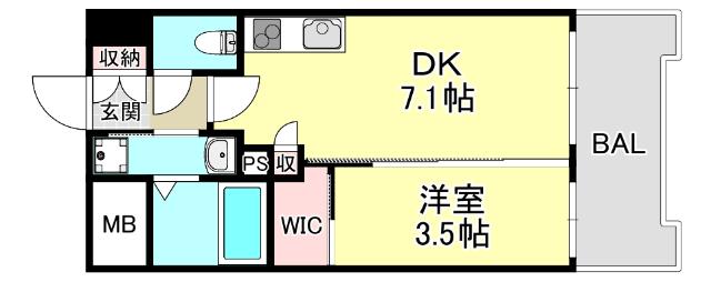 セレニテ三宮プリエ（408） 間取り図画像