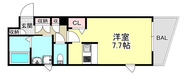 プレサンス神戸駅前グランツ（1101） 間取り図画像