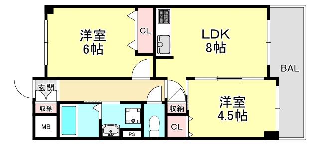 アバンセ六甲パートⅥ（303） 間取り図画像