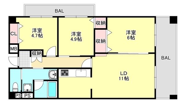 摩耶コート壱番館（903） 間取り図画像