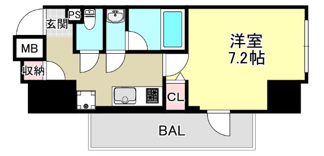 アプリーレ三宮イースト（1001） 間取り図画像