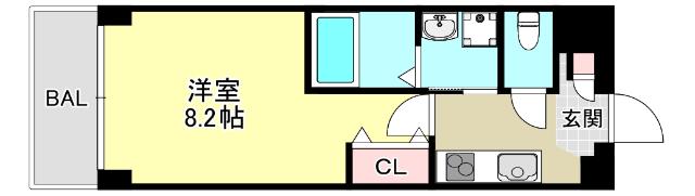 ＤーＳｑｕａｒｅ深江本町（403） 間取り図画像