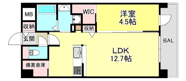 THE SENSE RESIDENCE 甲南山手（202） 間取り図画像