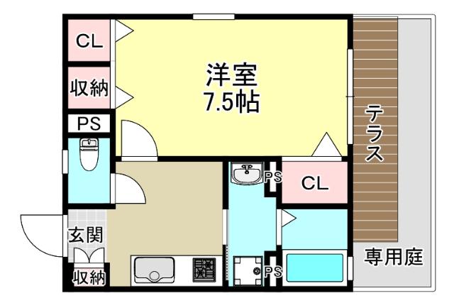 フルール岡本（101） 間取り図画像