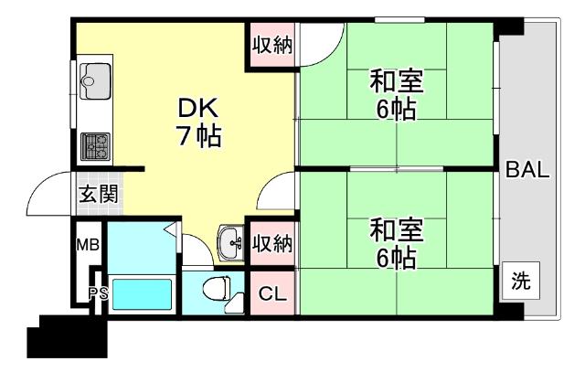 森南コーポ（201） 間取り図画像