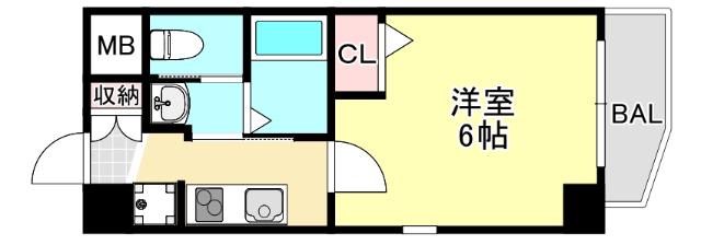 エステムコート神戸山手ステーションデュオ（201） 間取り図画像
