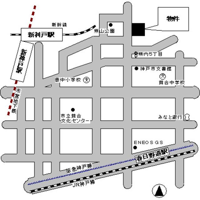 パーク・ハイム神戸熊内町（202） 地形図・案内図