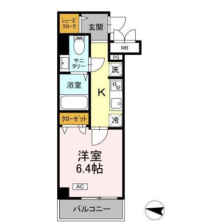 Eラオジアー（206） 間取り図画像