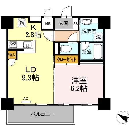ハイムローゼⅦ（409） 間取り図画像