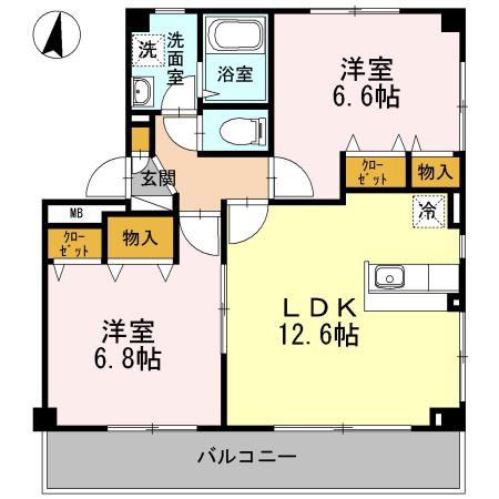 ドエルモトハシクレール（302） 間取り図画像