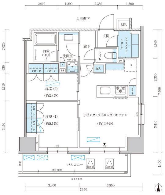 パークアクシス池袋イースト（1101） 間取り図画像
