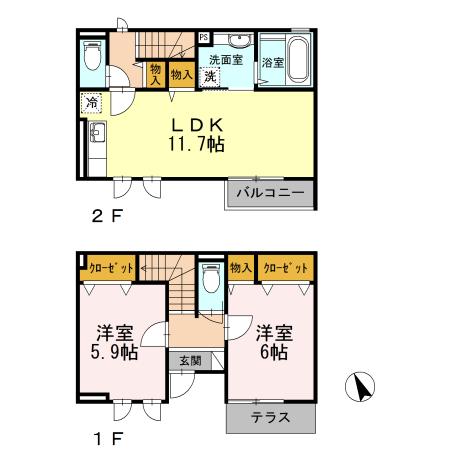 ヴェルデの杜（104） 間取り図画像