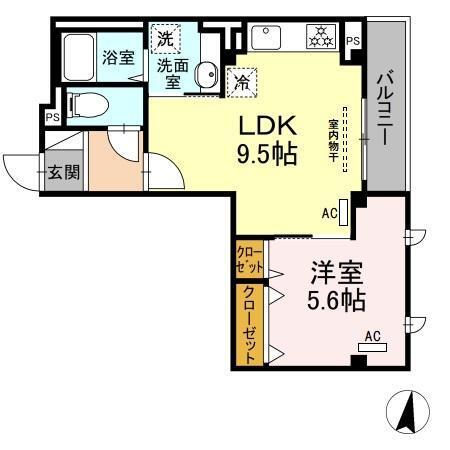 バンイードビルⅡ（203） 間取り図画像