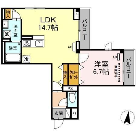バンイードビルⅡ（402） 間取り図画像