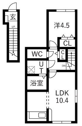 KD小白川 間取り図画像