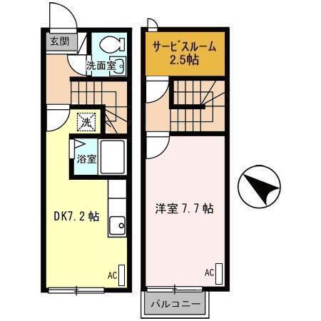 アバンティ成沢西　Ⅱ（B） 間取り図画像