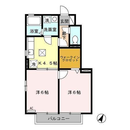 セジュール・リバーサイド　弐番館（103） 間取り図画像