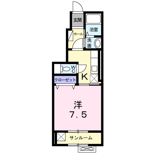 ル・クラージュ２（101） 間取り図画像