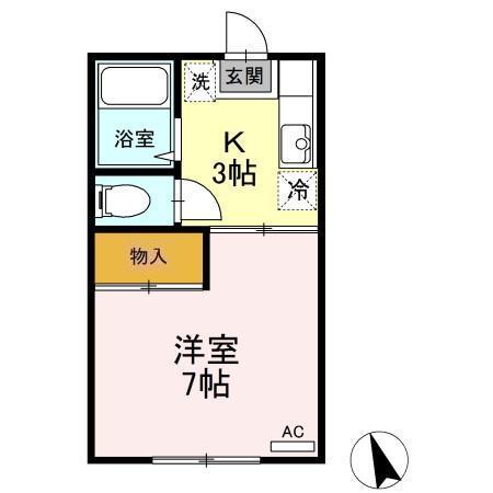 千歳山ハイツ（203） 間取り図画像