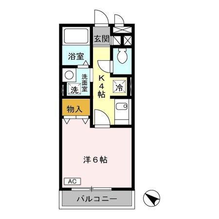 プリムヴェールＪ（206） 間取り図画像