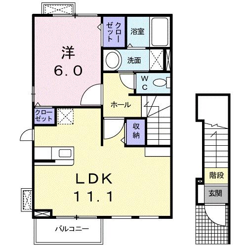 ブリーゼⅠ（201） 間取り図画像