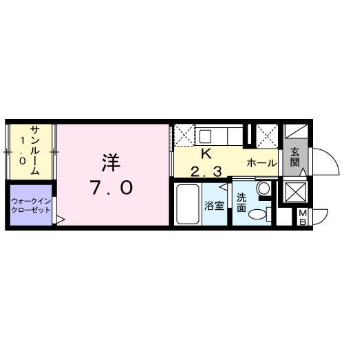 ベル　エミール（203） 間取り図画像