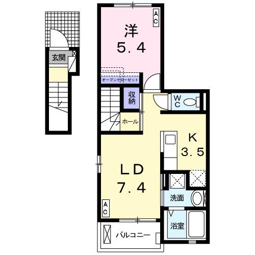 サンライズヒルⅦ（204） 間取り図画像