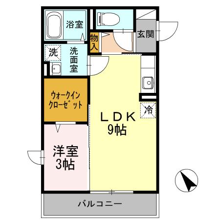 ハイツMEGUMI（203） 間取り図画像