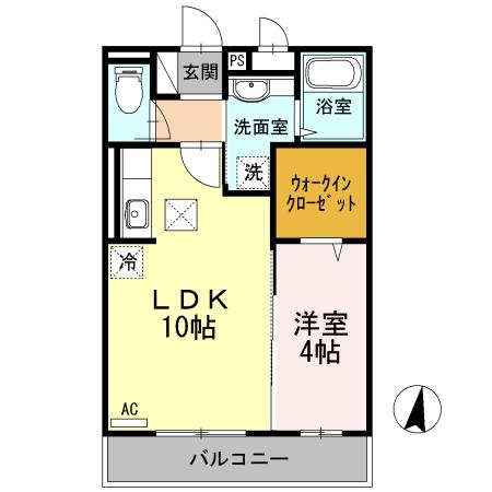 プレヴェール南林間（101） 間取り図画像