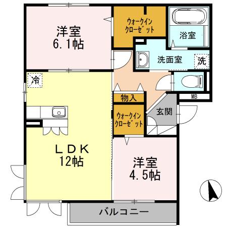 クレセリアⅡ（301） 間取り図画像