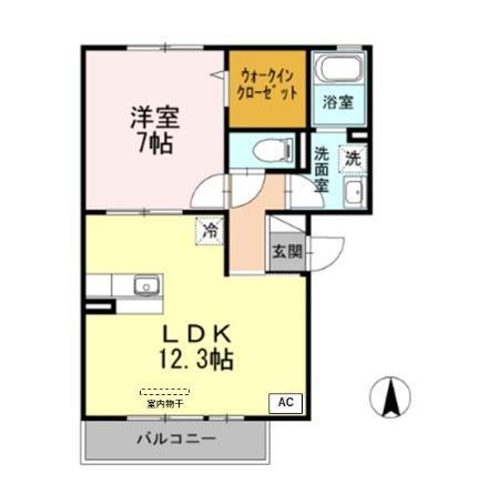 コンフィデンテⅡ（203） 間取り図画像