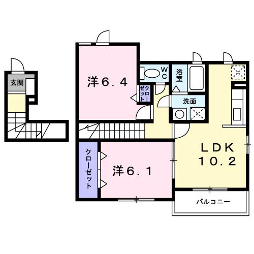 メゾンアクロス（201） 間取り図画像