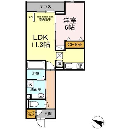 ゼフィール（107） 間取り図画像