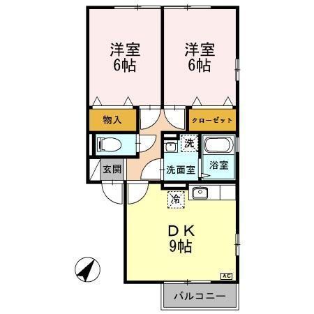 グリーンアヴェニュー　Ａ（202） 間取り図画像