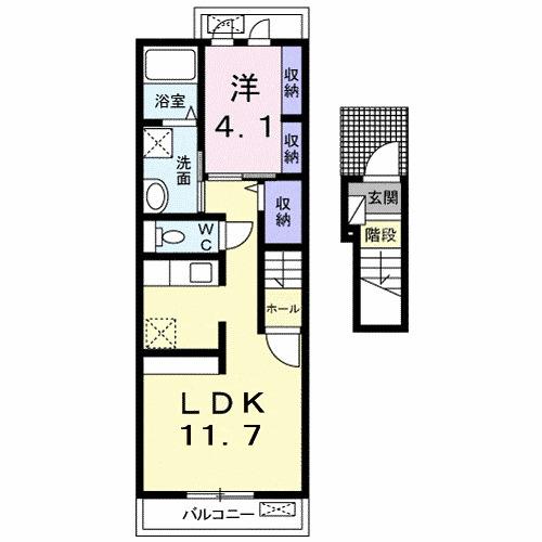 リバージュ厚木Ⅲ（202） 間取り図画像